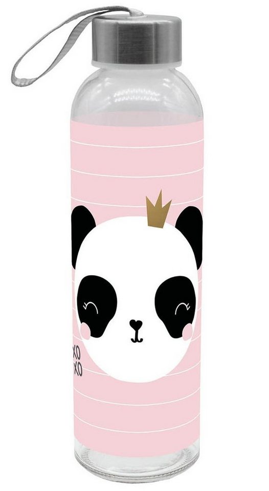 Geda Labels GmbH Trinkflasche Panda XOXO, Rosa, 500ml, spülmaschinengeeignet von Geda Labels GmbH