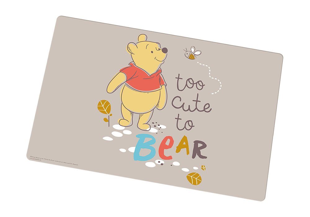 Platzset, Winnie Pooh too Cute to Bear 1er, Geda Labels GmbH, Beige, 43x29x0,1, leicht zu reinigen von Geda Labels GmbH