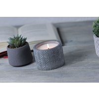 2Er-Set Blatt Design Betonkerze Handgefertigt Sojawachs Und Topf 2Er-Set Blatt Design Betonkerze Handgefertigt Sojawachs Und Topf von GedankenwunderDecor