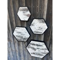 Birkenbild Aus Birkenrinde Hexagon, Sechseck Rahmen von GedankenwunderDecor