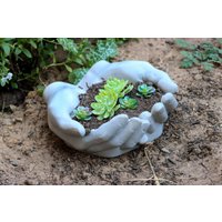 Pflanzschale Hände Aus Beton von GedankenwunderDecor
