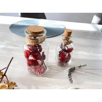 Trockenblumen Im 2-Set Glas Und Farbtöne Rot Trockenblumen Im 2-Set Glas Und Farbtöne Rot von GedankenwunderDecor