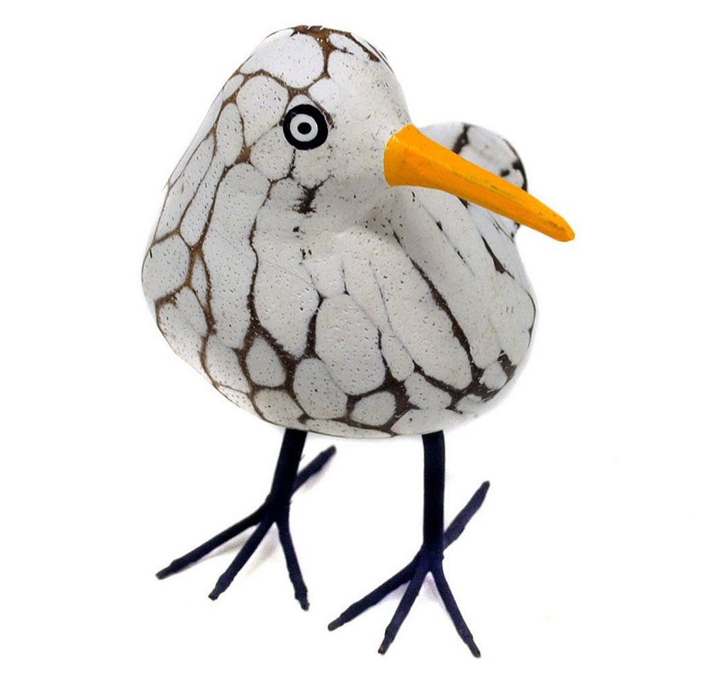 Gedeko Tierfigur Kleiner Vogel Möwe, weiß mit gelben Schnabel, ca. 10 cm groß von Gedeko