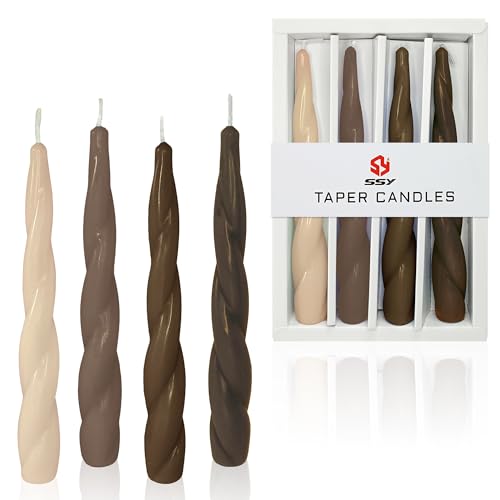 Gedengni Kerzenständer Spirale Kegel Kerzen, 7.5Zoll Spirale Kerzenständer Ohne Duft Kerzen Farbige Kerze Sticks Twisted Abendessen Kerzen von Gedengni