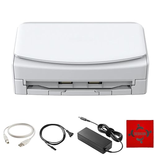 Gedikum Fujitsu iX1500 Set Dokumentenscanner – Duplex-Scan, Touchscreen, WLAN, automatischer Einzug, generalüberholt – Weiß – kompatibel mit Windows & Mac (generalüberholt) Ohne Touchscreen von Gedikum