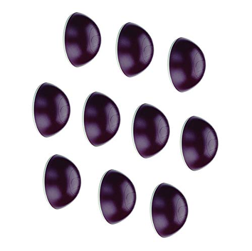 Gedotec Wand-Türpuffer Türstopper zum Kleben PUFFIE Gummi-Puffer für Wand- & Möbelmontage | Farbe schwarz | Ø 31 mm | Höhe: 12 mm | Kunststoff Wandpuffer selbstklebend | 10 Stück - Anschlagpuffer rund von Gedotec