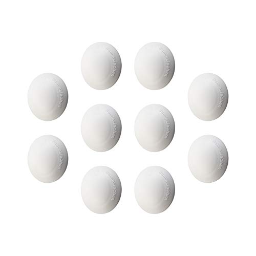 Gedotec Schutz-Kappen Wand-Türpuffer selbstklebend - HS10000 | Türstopper Ø 40 mm | Kunststoff weiß | Türdämpfer zum Schutz für die Wand - Möbel - Türgriffen & Türen | 10 Stück - Wandpuffer rund von Gedotec