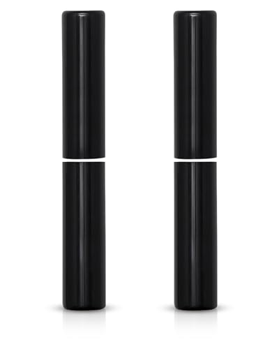 Gedotec Anuba Zierhülsen rund Aufsteckhülsen für 3- DIM Türscharnier SFS Türband ø 20 mm | Kunststoff schwarz | Scharnier-Hülsen für Bandhöhe 112 mm | 2 Paar - Abdeckkappen für Einbohrbänder Zimmertür von Gedotec