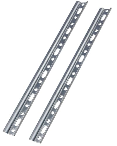 Gedotec Schrankaufhänger Stahl verzinkt H10323 | 2 Stück Schrankhalter zum Schrauben Länge: 307 x 26 mm | Möbelaufhänger | Aufhängeschiene Metall | Schrankträger stabil | Schrankträger | Schwerlast von Gedotec