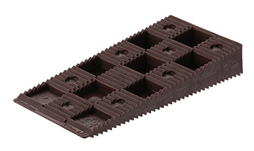 20 Stück - Verglasungsklötze Kunststoff Rastkeile braun Abstandskeile zum Unterlegen - Ausgleichen oder Ausrichten | 90 x 45 x 15 mm | Tragkraft 200 kg | Baubeschläge von GedoTec® - Unterlegkeil von Gedotec