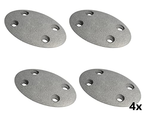 Gedotec Tischplatten-Verbinder Metall zum Anschrauben CONNECT einteilig | 4 Stück - Tischverbinder zum Schrauben | Möbelverbinder mit Bauhöhe: 9 mm | Verbindungsbeschlag flach für Tische & Möbel-Bänke von Gedotec