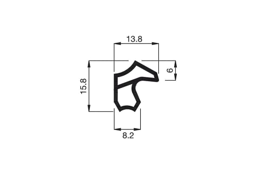 Gedotec Zugluftstopper für Zimmertür M 2246 | 1 Rolle - PVC Türrahmen Dichtung | Länge: 5 m | Falzbreite: 12 mm | Türdichtung für Eisen-Metall-Zargen weiß | zum Abdichten von Türen | Türgummi von Gedotec