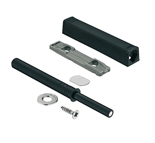 Gedotec Druck-Schnäpper Türdämpfer TIP-ON 956A1004 Langversion mit Magnet | Farbe schwarz | Blum Tür-Schnapper mit Ausstoßweg 38 mm | 1 Set - Druck-Öffner Push-to-Open für Küchen-Schränke & Schubladen von Gedotec