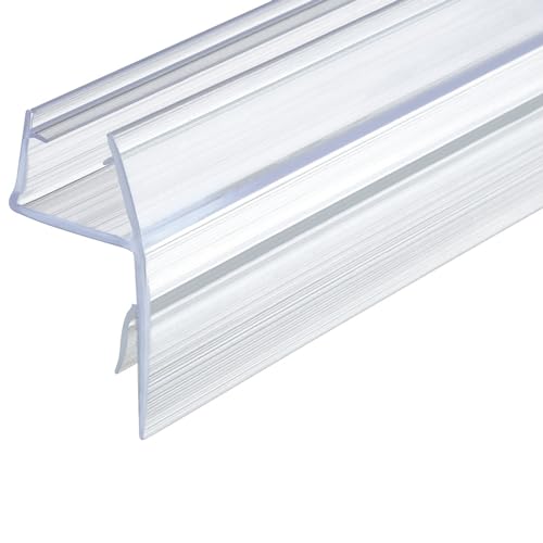 Gedotec Duschlippendichtung für Duschtüren wasserabweisend | 1 Stück - Profil-Dichtung 180° | Länge: 2 m | Duschdichtung 8mm - 10mm | Türdichtung PVC Transparent | Duschkabinen Dichtungen Duschwand von Gedotec