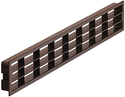 Gedotec Lüftungsgitter für Türen - Abluftgitter für die Küche | Belüftungsgitter braun | 458 x 65 mm | MADE IN GERMANY | 1 Stück - Lüftungsabdeckung Tür-Lüftungsgitter für Kühlschrank, Zimmertür uvm von Gedotec