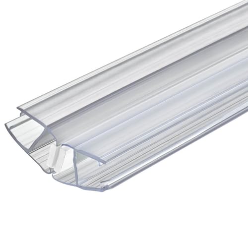 Gedotec Magnet-Duschlippendichtung für Duschtüren wasserabweisend | 1 Stück - Profil-Dichtung 135° | Länge: 2 m | Duschdichtung 8mm - 10mm | Türdichtung PVC Transparent | Duschkabinen Dichtungen von Gedotec