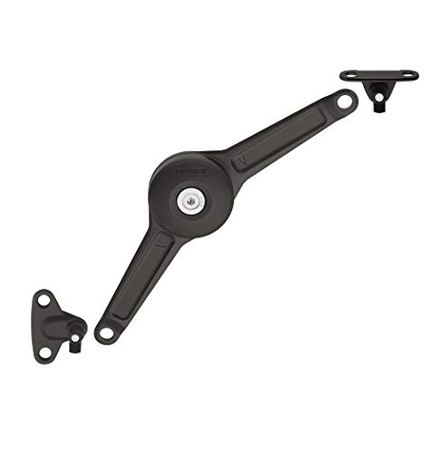 Gedotec Klappenbeschlag DUO Premium Klappen-Halter Set Klappenstütze für Möbel | Stahl schwarz | Klappenscharnier für Klappenhöhe: 200-500 mm | 1 Stück - Deckelstütze für Truhen & Klappen von Gedotec