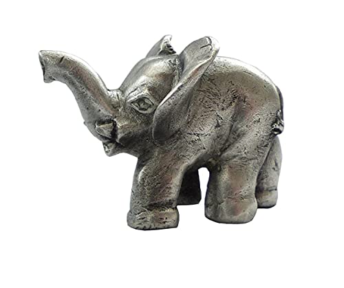 Gedona Elefant stehend von Hand patiniert, vollplastisch, Setzkastenfigur, Vitrinenfigur, Sammlerstück (LxHxB) 4,7 x 3,0 x 2,8 cm Elefant deko Dekofigur Dekoelefant von Gedona Geschenke der besonderen Art