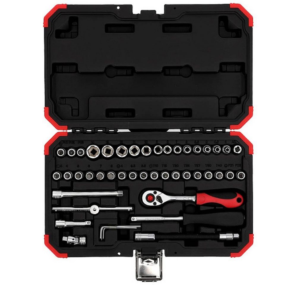 Gedore Red Bit- und Steckschlüsselset Steckschlüssel-Satz 1/4″ SW4-14mm 46-teilig von Gedore Red