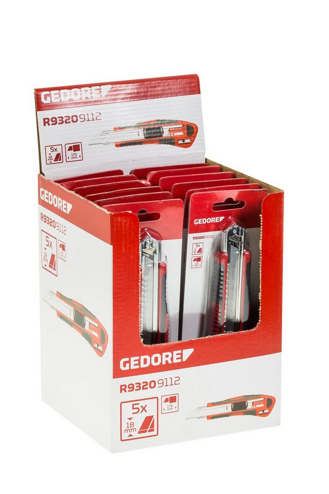 Gedore Red Cutter R93209112 Display Cutter Klingenbreite 18 mm 12-teilig von Gedore Red
