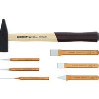 Gedore red Hammer- und Meißelsatz, Set 7-teilig, gefüllt, Werkzeug für Handwerker, im Schaumstoffmodul, R22150019 von Gedore RED
