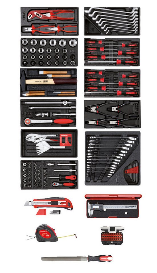 Gedore Red Werkzeugset R21010002 Werkzeugsatz 11x CT-Module + diverse Werkzeuge 166-teilig Gedore Red Werkzeugset R21010002 Werkzeugsatz 11x CT-Module + diverse Werkzeuge 166-teilig von Gedore Red