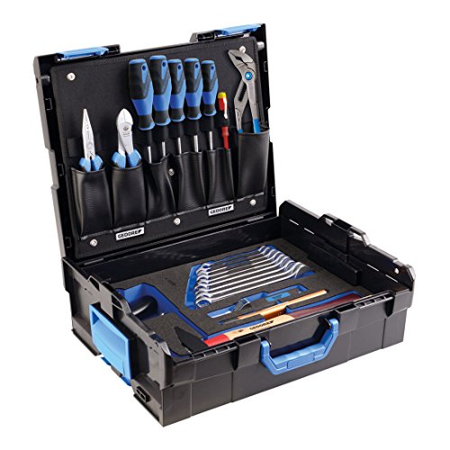 GEDORE Werkzeugkoffer L-BOXX 136, Set 23-teilig, gefüllt, Werkzeug für Auszubildende, im Kunststoffkoffer, 1100-BASIC von GEDORE