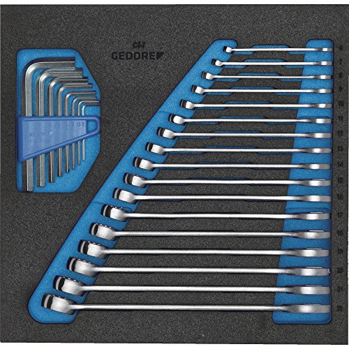 GEDORE 1500 CT2-7 Ring-Maulschlüssel-Satz in Check-Tool-Modul, 1 Stück von GEDORE