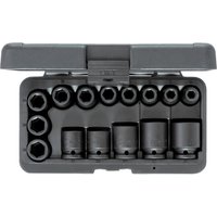 GEDORE Steckschlüsseleinsatz, Kraftschrauber-Satz 1/2" 15-tlg - schwarz GEDORE Steckschlüsseleinsatz, Kraftschrauber-Satz 1/2" 15-tlg - schwarz von Gedore