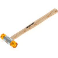 Gedore Plastikhammer, Ø 22 mm, Auswechselbare Köpfe aus Cellulose-Acetat, Robuster Stiel aus Esche von Gedore
