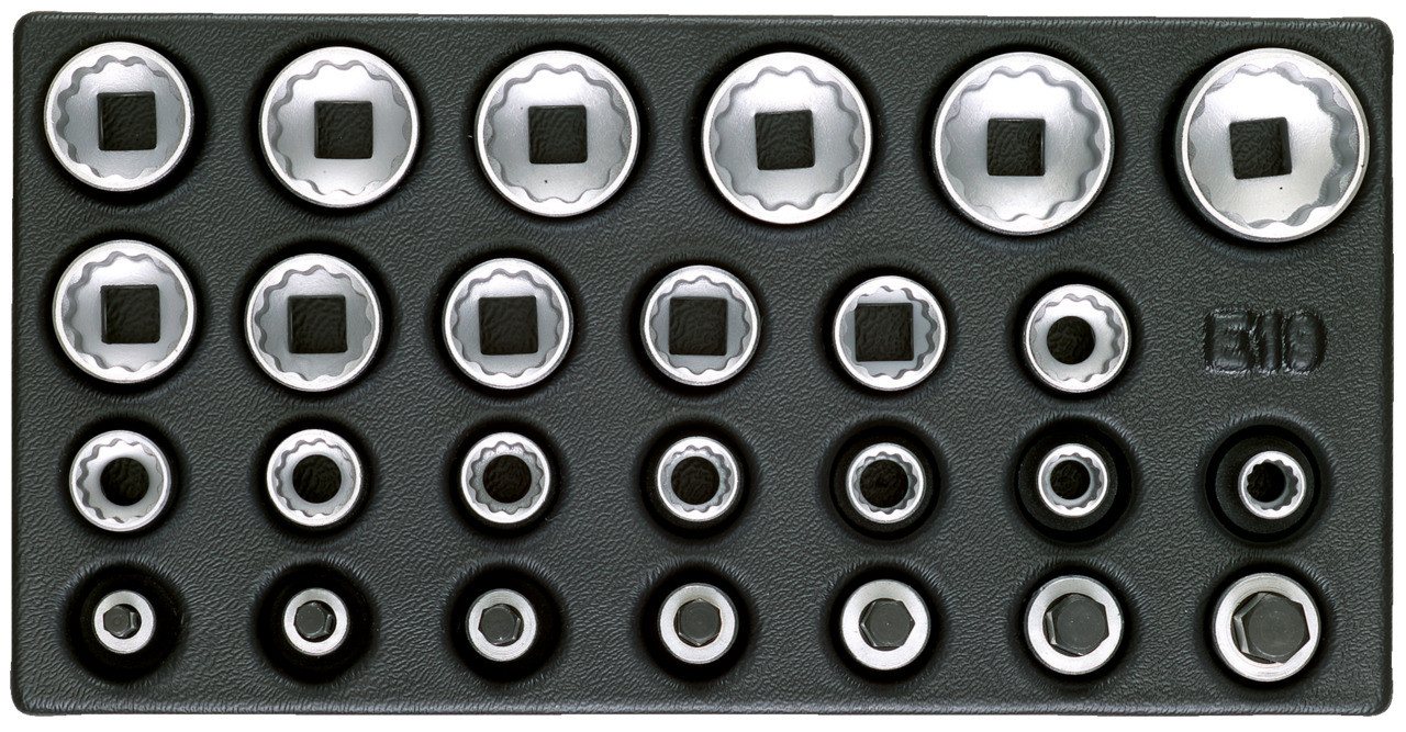 Gedore Steckschlüssel 1500 ES-D 19 Satz Steckschlüsseleinsätze 1/2", UD-Profil, in 1/3 von Gedore