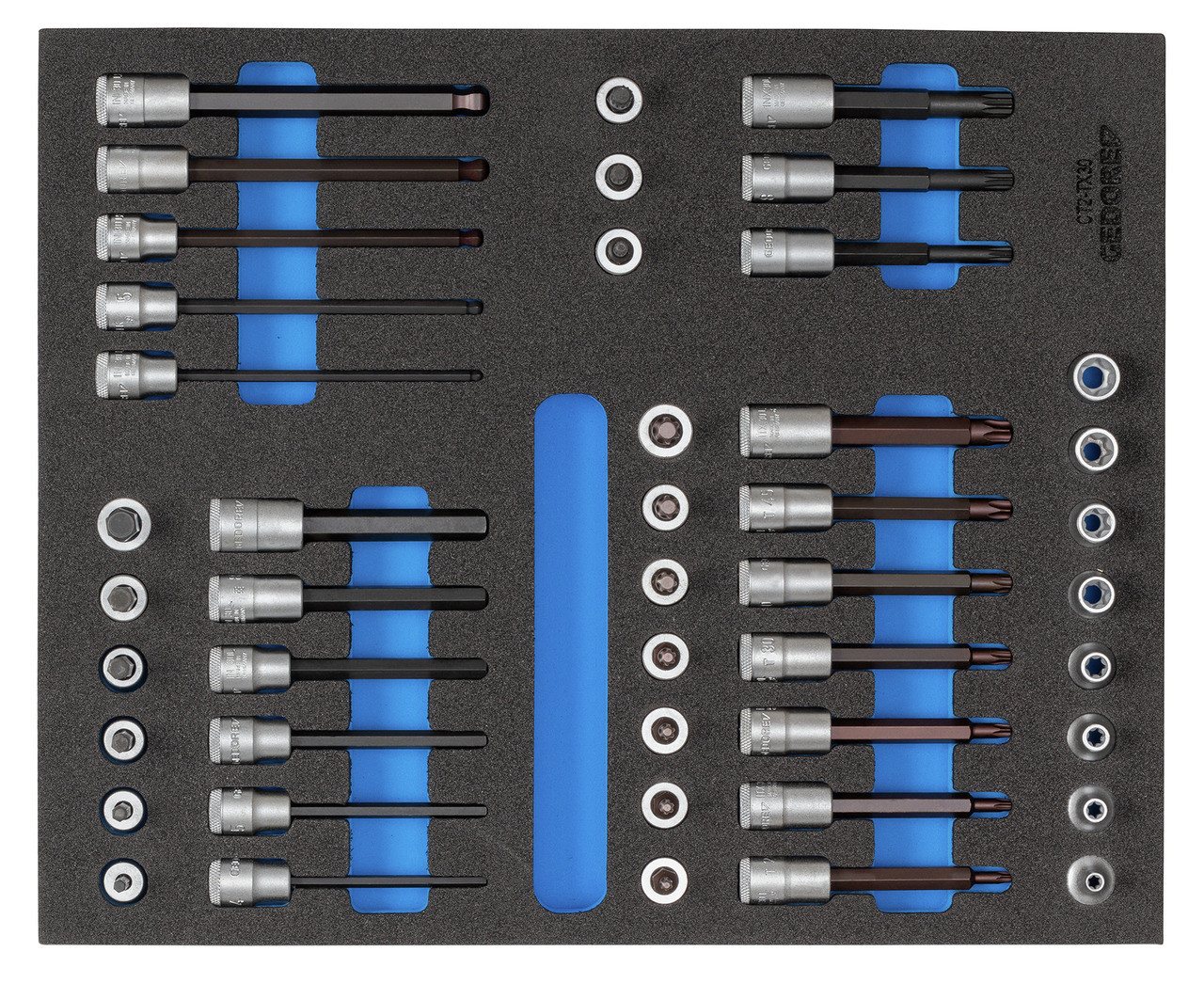 Gedore Steckschlüssel 2005 CT2-TX 30 Steckschlüssel-Satz 3/8" in Check-Tool-Modul von Gedore