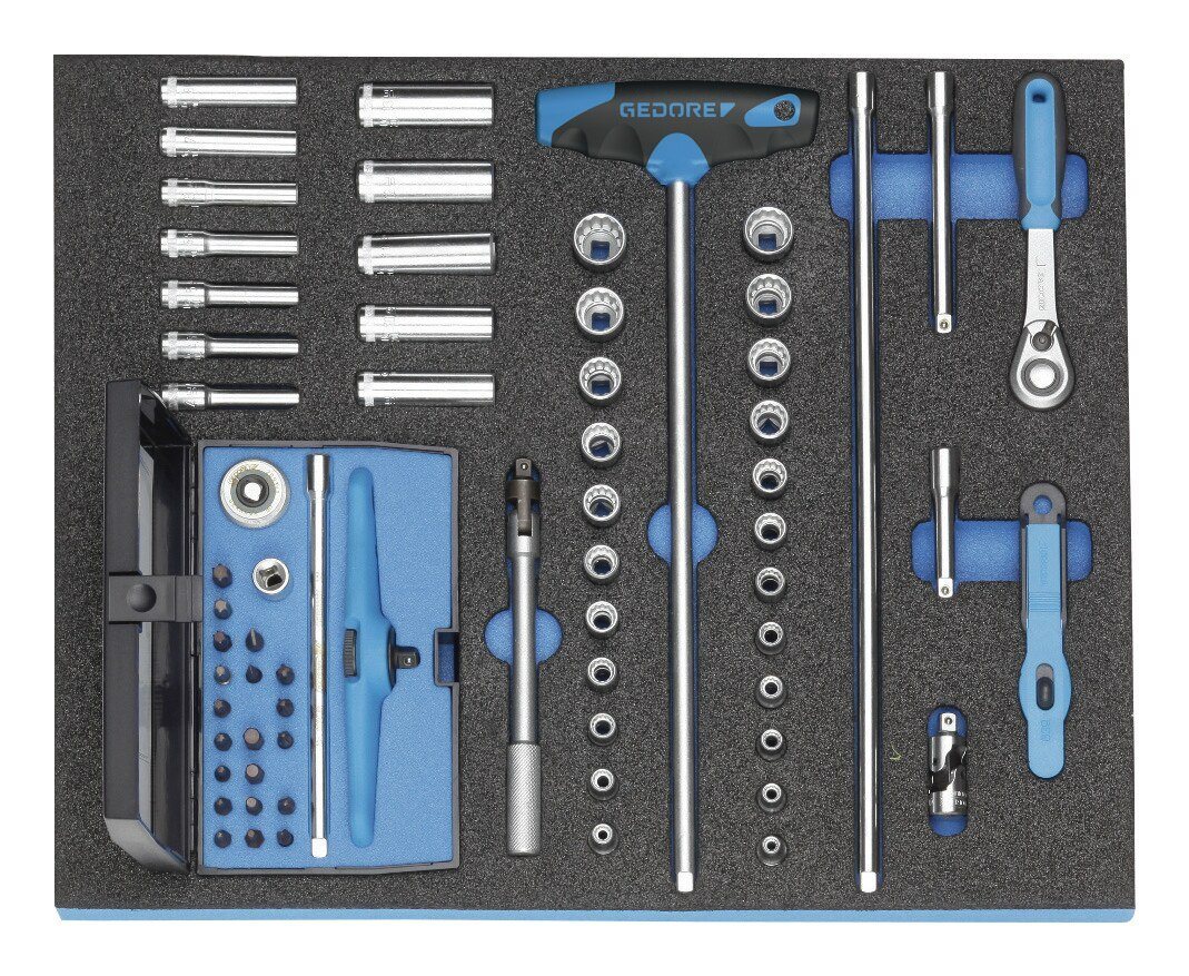 Gedore Steckschlüssel (70 St), Werkzeugmodul CT2/4 Steckschlüsselsatz 1/4 von Gedore