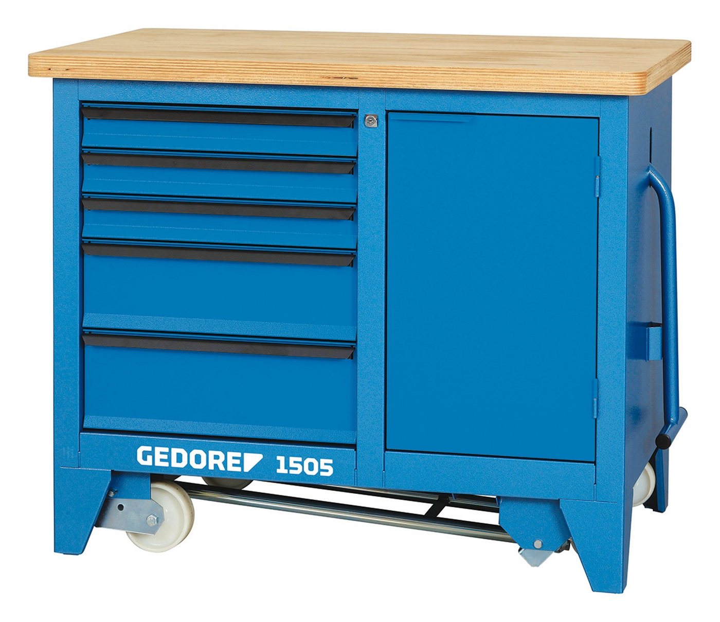 Gedore Werkbank, Rollwerkbank 1100 x 652 x 900 mm mit 5 Schubladen von Gedore