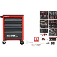 Gedore Werkzeugsatz im Werkstattwagen MECHANIC rot 166-tlg. von Gedore