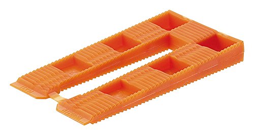 20 Stück - Verglasungsklötze Kunststoff Rastkeile orange Abstandskeile zum Unterlegen - Ausgleichen oder Ausrichten | 80 x 40 x 8 mm | Tragkraft 200 kg | Baubeschläge von GedoTec® von Gedotec