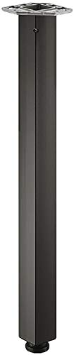 GedoTec Metall Möbelfuß schwarz Tischbein höhen-verstellbar +25 mm Tischfuß eckig - H1870 | Höhe 705 mm | Schwerlast-Füße mit Tragkraft 100 kg | 1 Stück - Möbel-Beine für Arbeitsplatte & Tisch-Platten von Gedotec
