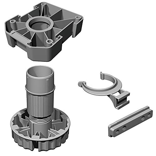 GedoTec Möbelfüße Küche Sockelfüße höhen-verstellbar Kunststoff schwarz | Höhe 100 mm | KOMPLETT Set | Sockel-Verstellfüße 500 kg Tragkraft | Made IN Germany | 20er Set - Küchenschrank-Füße von Gedotec