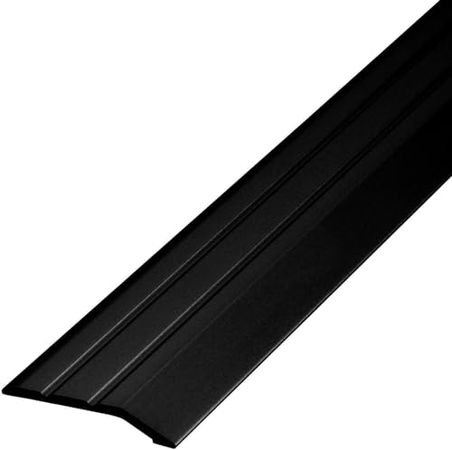 Gedotec Übergangsleiste höhenausgleich schwarz selbstklebend | 1 Stück Abschlussprofil Alu 1000 mm | Dehnungsfugenprofil Boden-Leiste höhen-ausgleich 2-5mm | Übergangsschiene ohne bohren, 100 cm (1m) von Gedotec