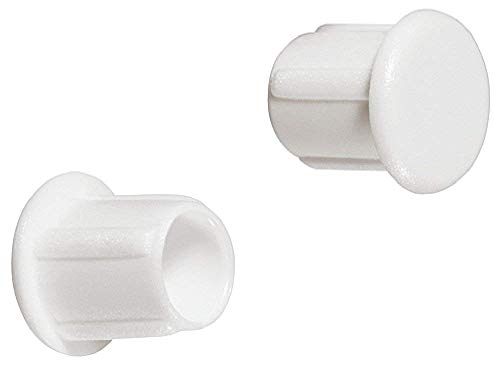 Gedotec Blindstopfen weiß Schrauben-Kappen zum Einpressen Möbel-Abdeckkappen rund | H1124 | für Blindbohrung | Ø 5 mm | 20 Stück von Gedotec