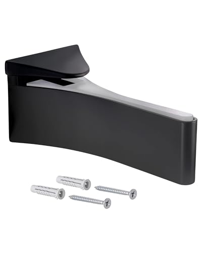 Gedotec Design Regal-Halterung - Wandregal aus Metall - schwarz eloxiert | 1 Stück - Regalhalterung Schwerlast | MAFOS | Tablardicke 6-30 mm | Regalboden-Träger mit Tragkraft bis 50 kg | Regalträger von Gedotec