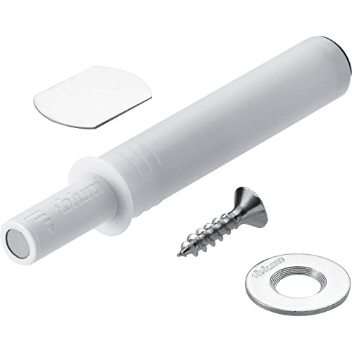 Gedotec Druck-Schnäpper Möbelschnäpper TIP-ON 956.1004 Kurzversion mit Magnet | weiß | Blum Tür-Schnapper mit Ausstoßweg 17 mm | Push-to-Open Öffnungsunterstützung | 1 Set - Drucköffner Schrank-Tür von Gedotec