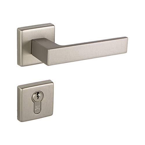 Gedotec Drückergarnitur Aluminium Türbeschlag Edelstahl | 1 Stück Türgriff Zimmertür - PUSH 1317 | PZ - Zylinder | Drücker-Paar silber für Innentüren | Türdrücker-Garnitur inkl. Befestigungsmaterial Gedotec Drückergarnitur Aluminium Türbeschlag Edelstahl | 1 Stück Türgriff Zimmertür - PUSH 1317 | PZ - Zylinder | Drücker-Paar silber für Innentüren | Türdrücker-Garnitur inkl. Befestigungsmaterial von Gedotec
