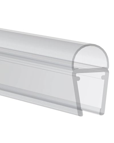 Gedotec Duschtürdichtung streifend | 1 Stück | Glasbodendichtung transparent | Länge: 1 m | Duschdichtung 6 mm - 8 mm | Türbodendichtung PVC wasserabweisend | Duschabdichtung | Dichtung Duschtür von Gedotec