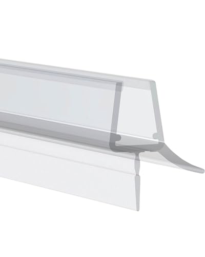 Gedotec Duschtürdichtung 135° | 1 Stück | Glasbodendichtung mit seitlicher Duschlippe | Länge: 500 mm | Duschdichtung 6 mm - 8 mm | Türbodendichtung PVC wasserabweisend | Duschkabine Dichtung Duschtür von Gedotec