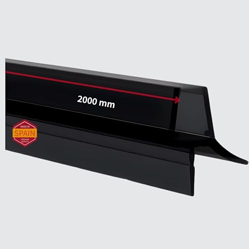 Gedotec Duschdichtung SCHWARZ | Premium Glasbodendichtung mit seitlicher Duschlippe | 2000 mm | Glasdicke 6-8 mm | Türbodendichtung PVC wasserabweisend | Duschdichtungen für Duschtüren Gedotec Duschdichtung SCHWARZ | Premium Glasbodendichtung mit seitlicher Duschlippe | 2000 mm | Glasdicke 6-8 mm | Türbodendichtung PVC wasserabweisend | Duschdichtungen für Duschtüren von Gedotec