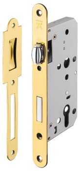 Gedotec Einsteckschloss Edelstahl Messing | 1 Stk Türschloss für Pendeltüren mit verstellbarer Rollfalle - PZ Profilzylinder zum einstecken | Gartentor Schloss für Gartentor Holz oder Gartentor Metall Gedotec Einsteckschloss Edelstahl Messing | 1 Stk Türschloss für Pendeltüren mit verstellbarer Rollfalle - PZ Profilzylinder zum einstecken | Gartentor Schloss für Gartentor Holz oder Gartentor Metall von Gedotec