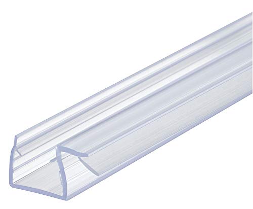 Gedotec Duschlippendichtung für Duschtüren wasserabweisend | 1 Stück - Profil-Dichtung Glasplatte 90° | Länge: 2 m | Duschdichtung 10mm - 12mm | Türdichtung PVC Transparent | Duschkabinen Dichtungen von Gedotec