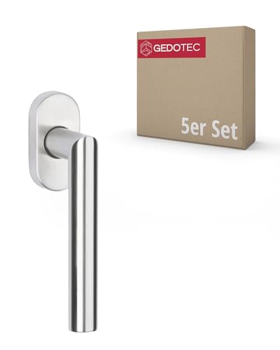 Gedotec Fenstergriff | 5 Stück | Edelstahl | Fensterolive 4-fach Kugelrasterung | Drehkipp-Rasterolive ohne Schließzylinder | Design Fensterbeschläge für Fenster & Terrassentüren & Balkontüren Gedotec Fenstergriff | 5 Stück | Edelstahl | Fensterolive 4-fach Kugelrasterung | Drehkipp-Rasterolive ohne Schließzylinder | Design Fensterbeschläge für Fenster & Terrassentüren & Balkontüren von Gedotec