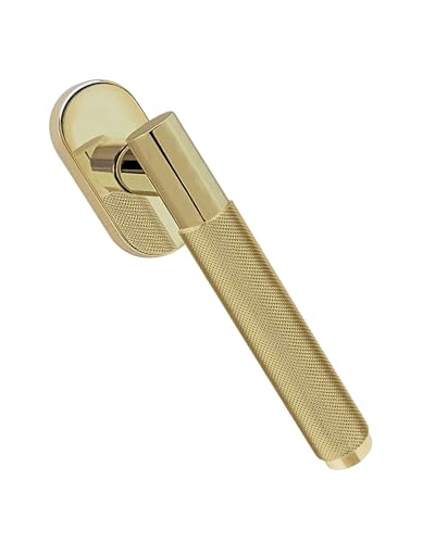 Gedotec Fenstergriff Messing matt | 1 Stück | MARION | Drehkipp-Rasterolive ohne Schließzylinder | Fensterbeschlag für Fenster | moderne Fensterolive auf Oval-Rosette | 42 mm Stiftlänge Gedotec Fenstergriff Messing matt | 1 Stück | MARION | Drehkipp-Rasterolive ohne Schließzylinder | Fensterbeschlag für Fenster | moderne Fensterolive auf Oval-Rosette | 42 mm Stiftlänge von Gedotec